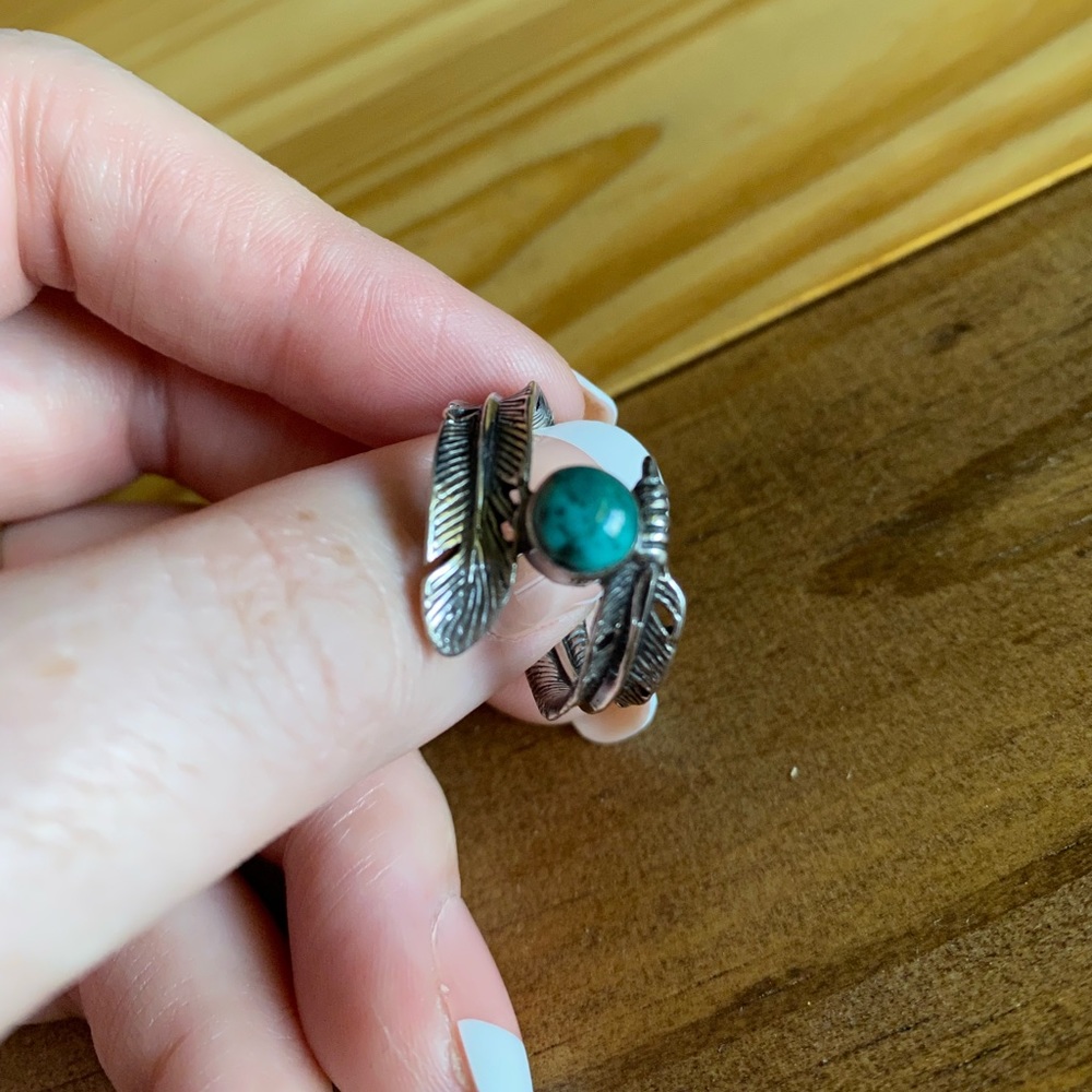 Turquoise feather ring - Picture 11 of 11